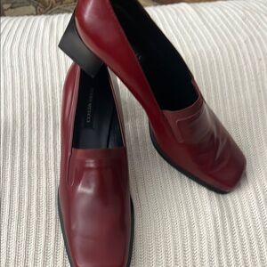Elegant Red Leather Loafers